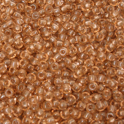 #8/0 ROCAILLES - APPROX 40G - TRANSPARENT LIGHT BROWN
