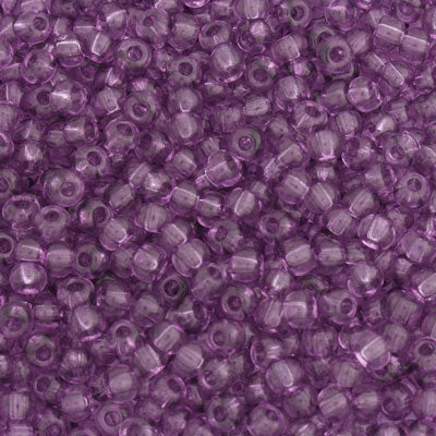 #6/0 ROCAILLES - APPROX 40G - TRANSPARENT AMETHYST