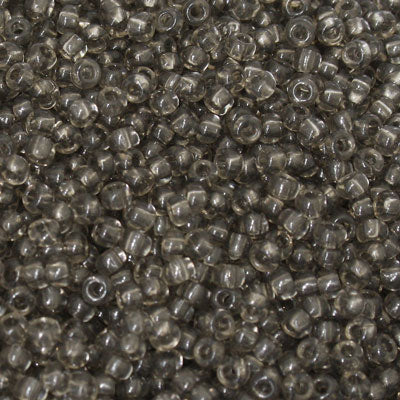 #8/0 ROCAILLES - APPROX 40G - TRANSPARENT BLACK