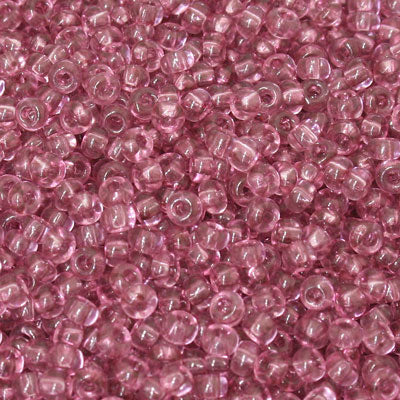 #8/0 ROCAILLES - APPROX 40G - TRANSPARENT PLUM