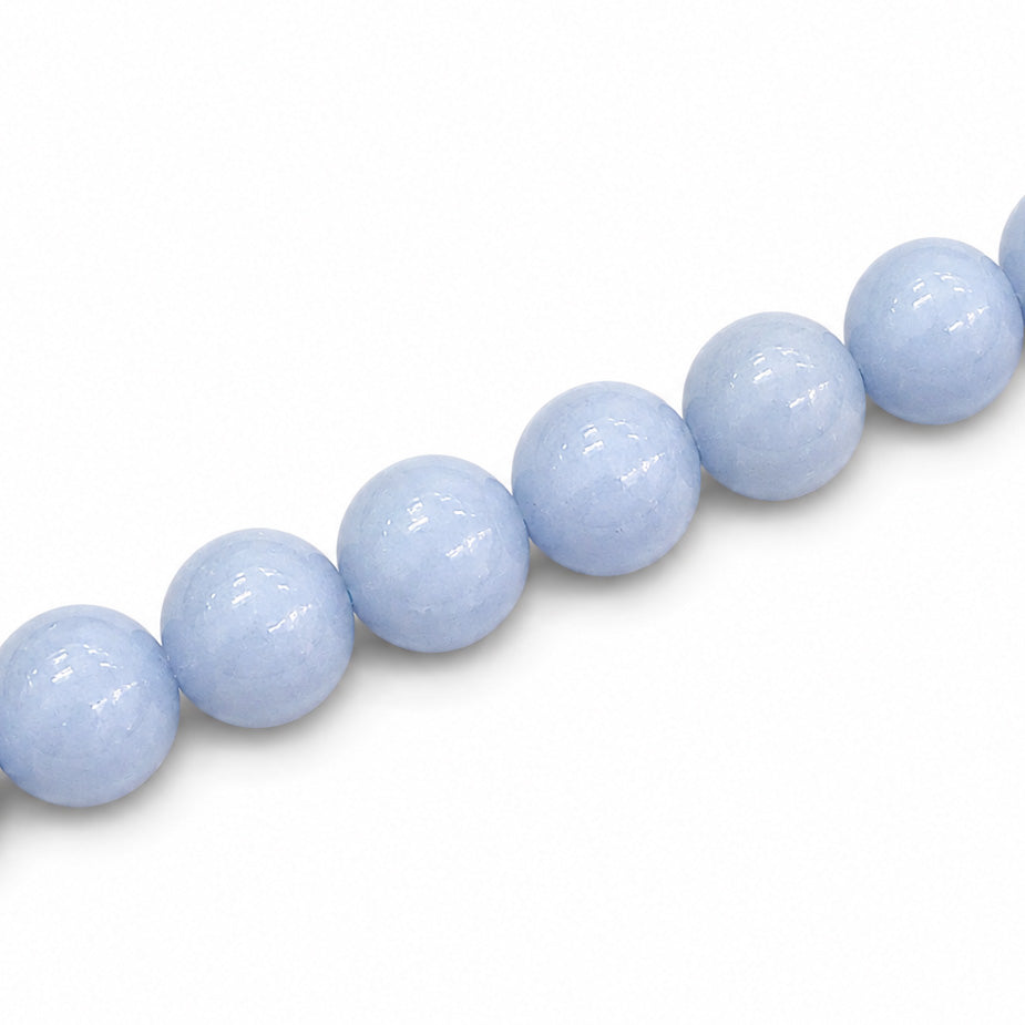 Blue Angelite 10mm Round - Approx 38pcs