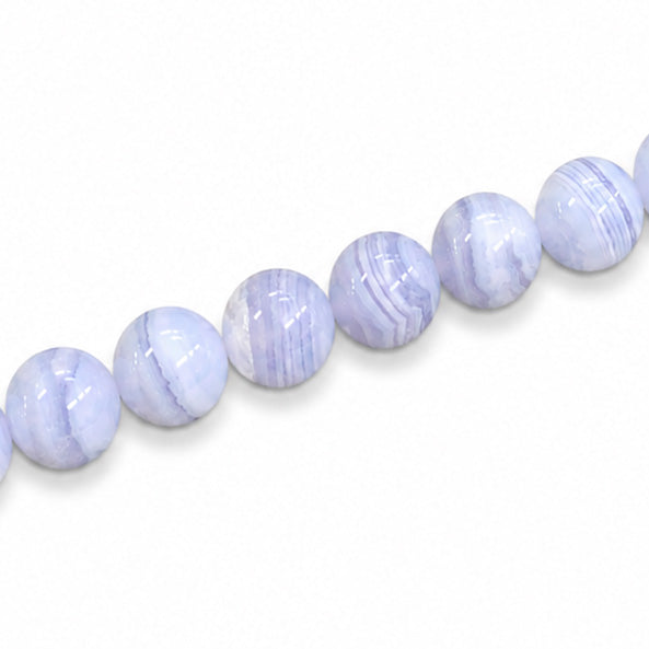 Blue Lace Agate 10mm Round - Approx 40pcs