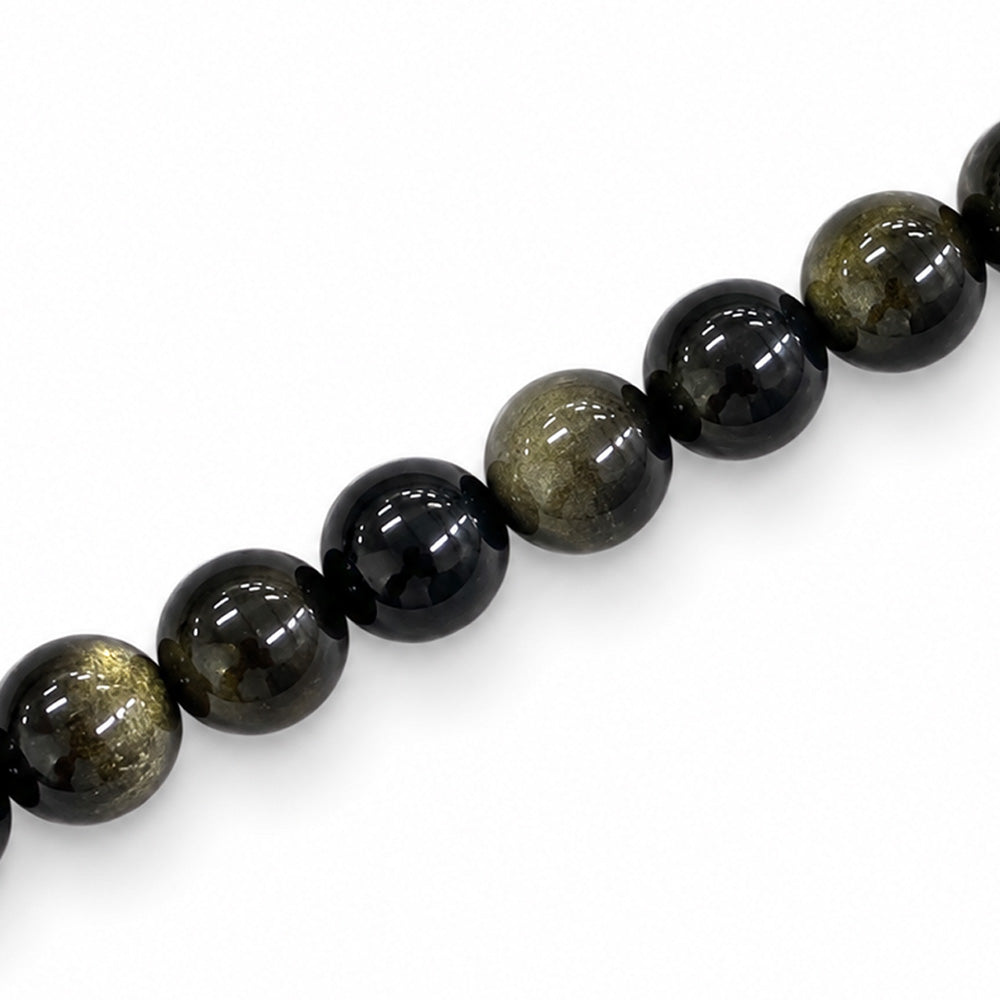 Gold Obsidian 10mm Round - Appox 38pcs