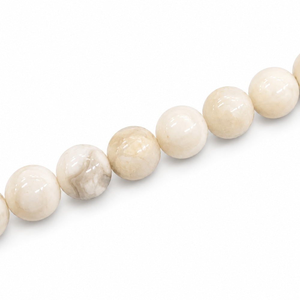 White Crazy Lace Agate 10mm Round - Approx 37pcs