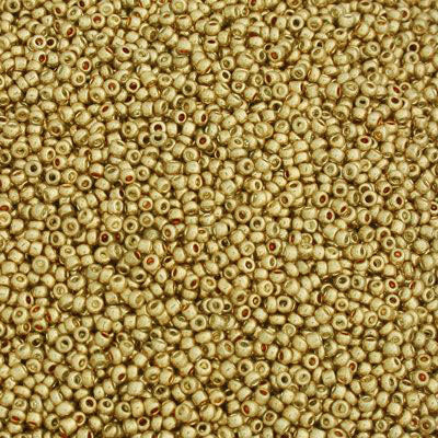 #11/0 SEED BEADS - APPROX 100G - METALLIC ANTIQUE GOLD