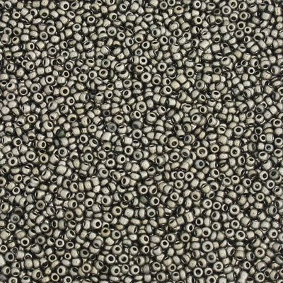 #11/0 SEED BEADS - APPROX 100G - METALLIC GUNMETAL