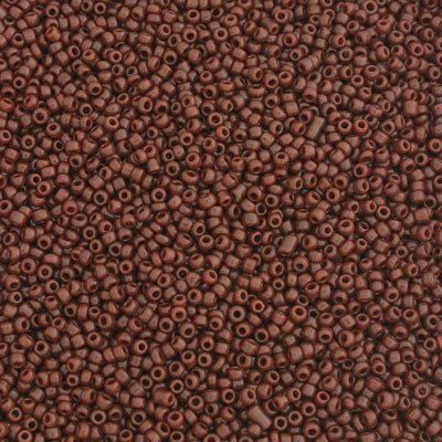 #11/0 SEED BEADS - APPROX 100G - OPAQUE BROWN