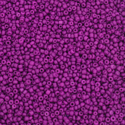 #11/0 SEED BEADS - APPROX 100G - OPAQUE PURPLE