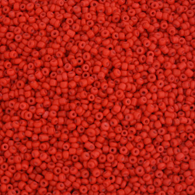 #11/0 SEED BEADS - APPROX 100G - OPAQUE RED