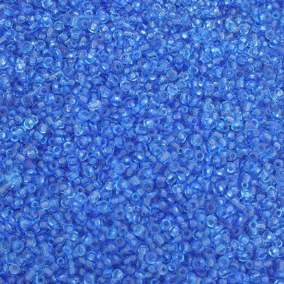 #11/0 SEED BEADS - APPROX 100G - TRANSPARENT AQUA