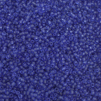 #11/0 SEED BEADS - APPROX 100G - TRANSPARENT DARK BLUE