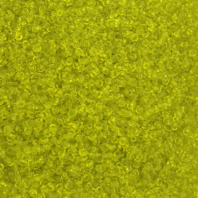 #11/0 SEED BEADS - APPROX 100G - TRANSPARENT YELLOW
