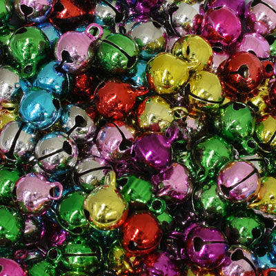 JINGLE BELLS 12MM MIX COLOURS - 15PCS