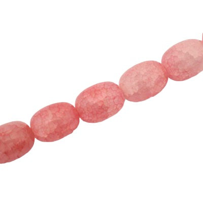 14 X 10 MM OVAL CRACKLE MIX / MELON - 28 PCS