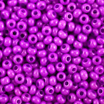 #6/0 ROCAILLES - APPROX 40G - OPAQUE PINK PURPLE