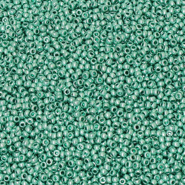 #11/0 ROCAILLES - APPROX 40G - METALLIC TEAL GREEN