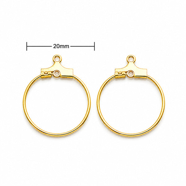 20mm Gold Hoop Earrings – 15 Pairs