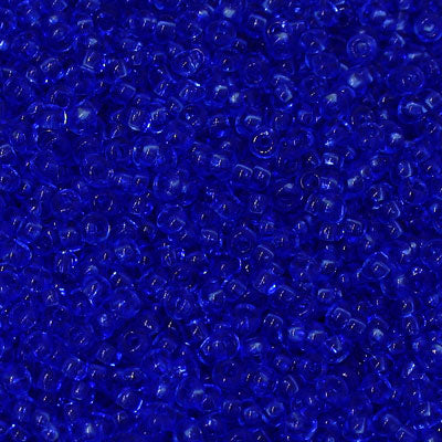 #9/0 ROCAILLES - APPROX 40G - TRANSPARENT BLUE