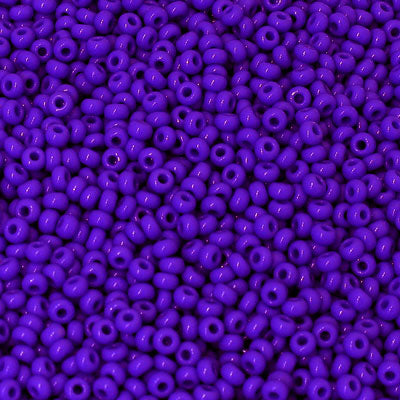 #8/0 ROCAILLES - APPROX 40G - OPAQUE INDIGO BLUE