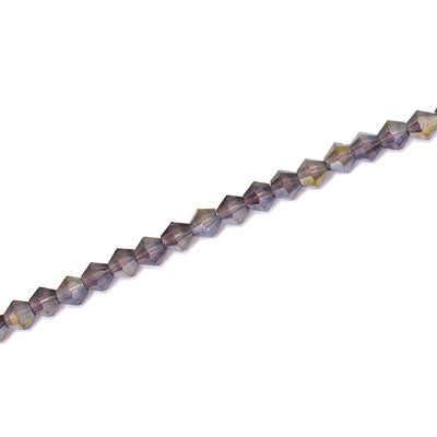 3MM CRYSTAL BI-CONE STRANDS - APPROX 100/PCS - AMETHYST AB