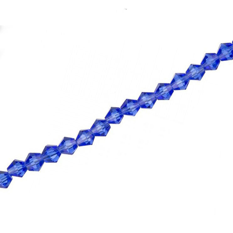 3MM CRYSTAL BI-CONE STRANDS - APPROX 145/PCS - DARK BLUE