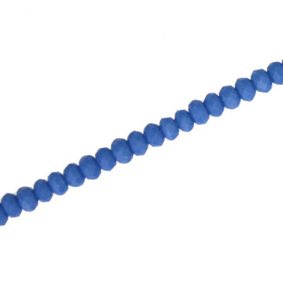 3 X 2 MM CRYSTAL RONDELLE BEADS OPAQUE BLUE - APPROX 150 / PCS