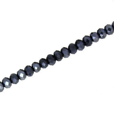 3.5 X 2.5 MM CRYSTAL RONDELLE BEADS HEMITITE - APPROX 140 / PCS