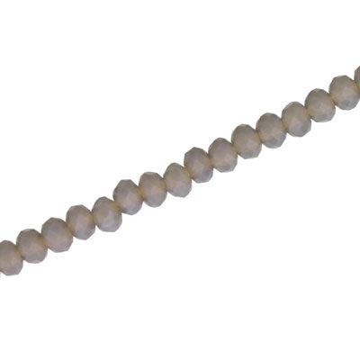 3.5 X 2.5 MM CRYSTAL RONDELLE BEADS SMOKY GRAY - APPROX 140 / PCS