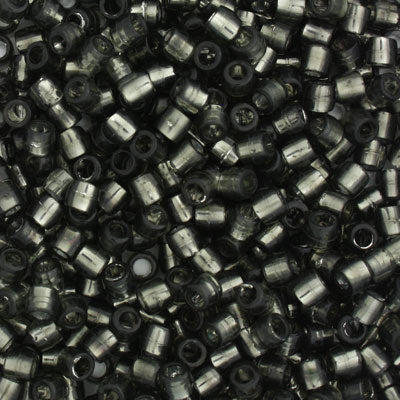 4.5 X 4 MM SILVER LINED PONY BEADS BLACK - 240 PCS