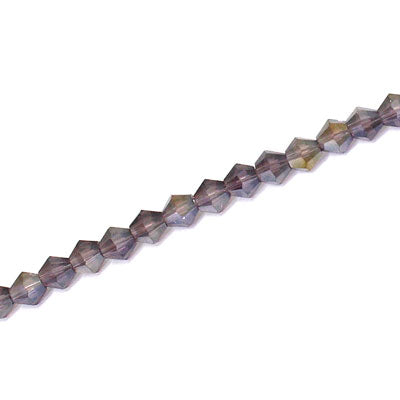 4MM CRYSTAL BI-CONE STRANDS - APPROX 98/PCS - AMETHYST AB