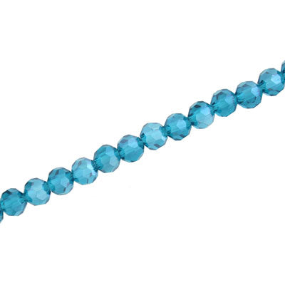 4MM FACETED ROUND CRYSTAL BEADS - APPROX 98/PCS - BLUE ZIRCON
