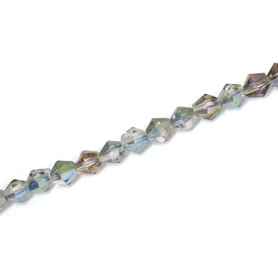 4MM CRYSTAL BI-CONE STRANDS - APPROX 98/PCS - CRYSTAL RAINBOW