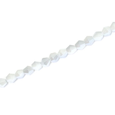 4MM CRYSTAL BI-CONE STRANDS - APPROX 98 PCS - LIGHT GREY ALABASTER