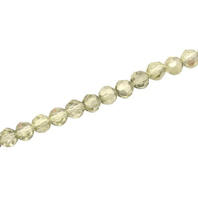 4MM FACETED ROUND CRYSTAL BEADS - APPROX 98/PCS - CRYSTAL METALLIC LIGHT OLIVE