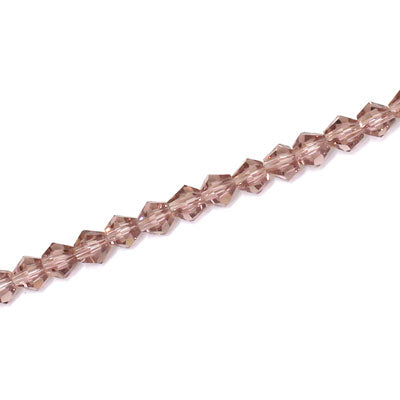 4MM CRYSTAL BI-CONE STRANDS - APPROX 98 PCS - LIGHT PLUM