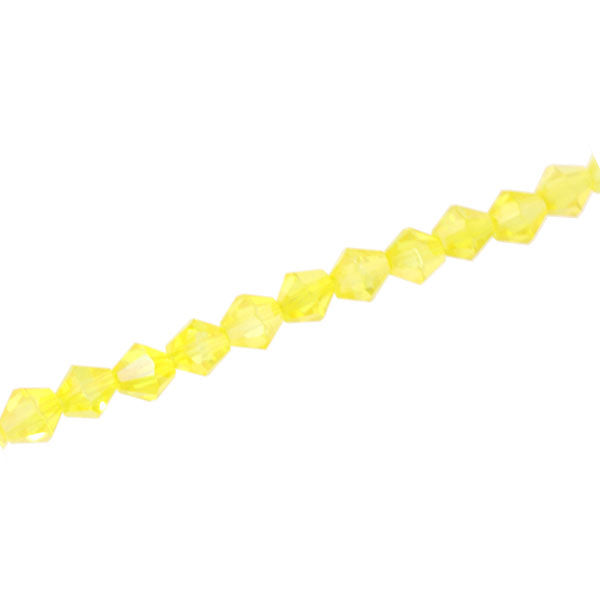 3MM CRYSTAL BI-CONE STRANDS - APPROX 145/PCS - YELLOW