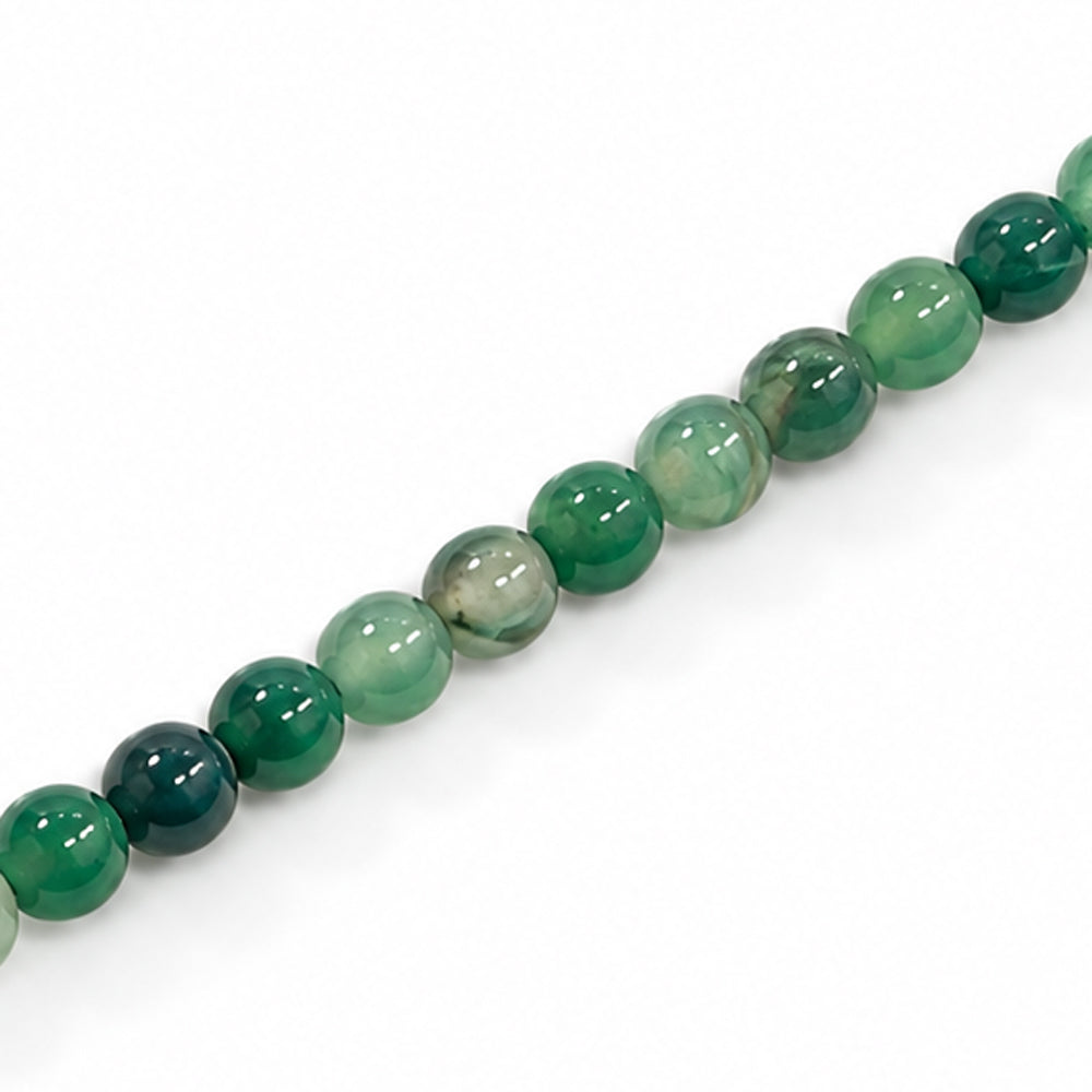 Agate Green Beads 4mm Round Dyed – Approx 90pcs
