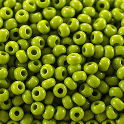 #6/0 ROCAILLES - APPROX 40G - OPAQUE OLIVE