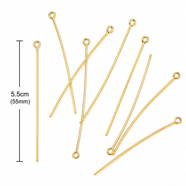 55mm Gold Eye Pins – approx 80pcs