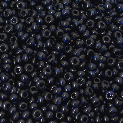 #8/0 ROCAILLES - APPROX 40G - TRANSPARENT NAVY