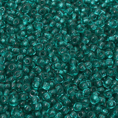 #9/0 ROCAILLES - APPROX 40G - TRANSPARENT TEAL