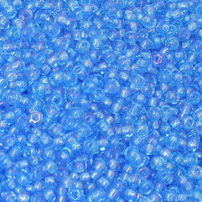 #9/0 ROCAILLES - APPROX 40G - TRANSPARENT AQUA AB