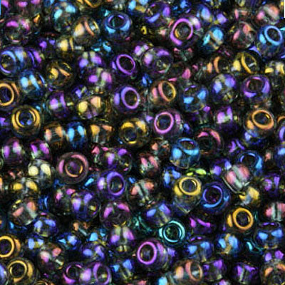 #6/0 ROCAILLES - APPROX 40G - TRANSPARENT VITRAIL