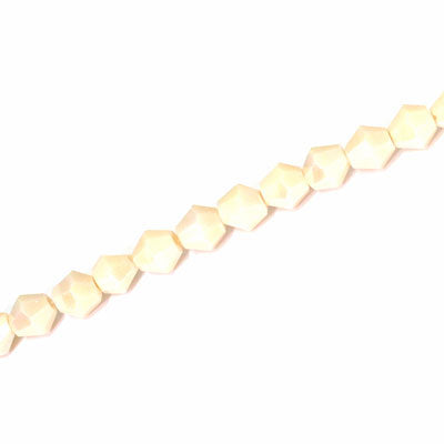 6MM CRYSTAL BI-CONE STRANDS - APPROX 48/PCS - CREAM
