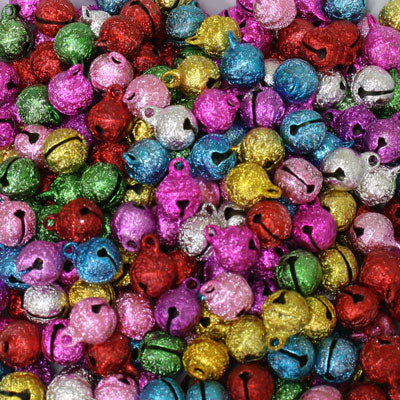JINGLE BELLS 6MM MIX COLOURS STARDUST - 32PCS
