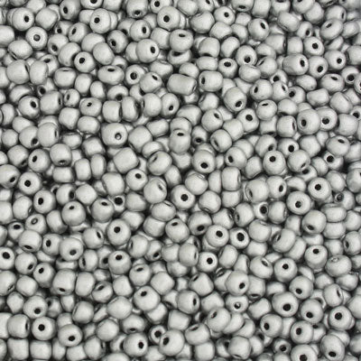 #6/0 SEED BEADS - APPROX 100G - SILVER