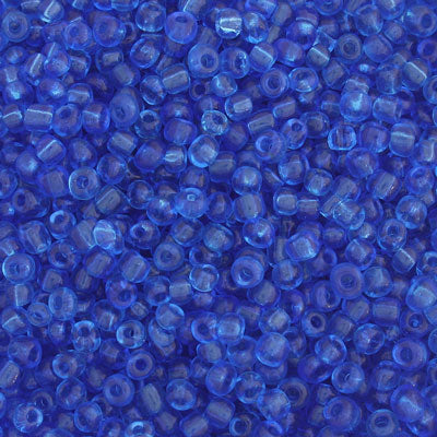 #6/0 SEED BEADS - APPROX 100G - TRANSPARENT AQUA