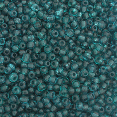 #6/0 SEED BEADS - APPROX 100G - TRANSPARENT TEAL
