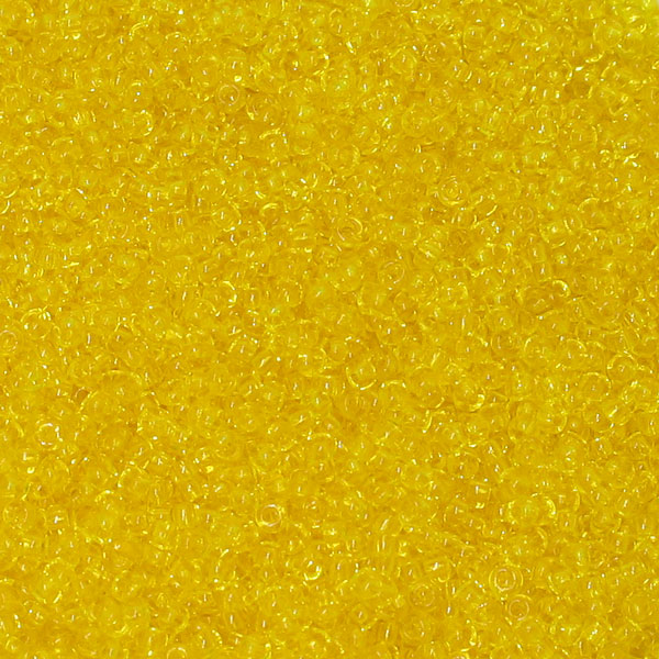 #11/0 ROCAILLES - APPROX 40G - TRANSPARENT YELLOW