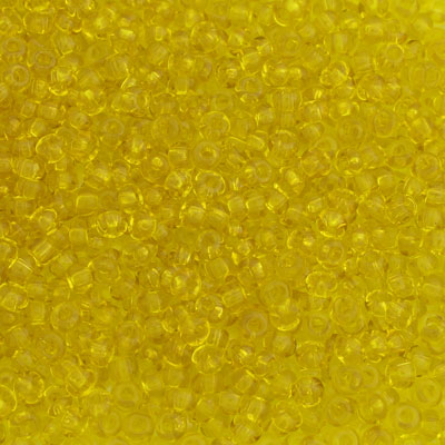 #8/0 ROCAILLES - APPROX 40G - TRANSPARENT YELLOW